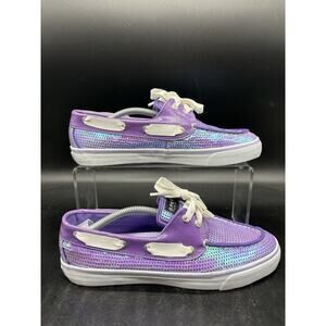 Sperry Sequin Mermaid Purple Boat Shoe Top Siders Women’s Size 8 9688631